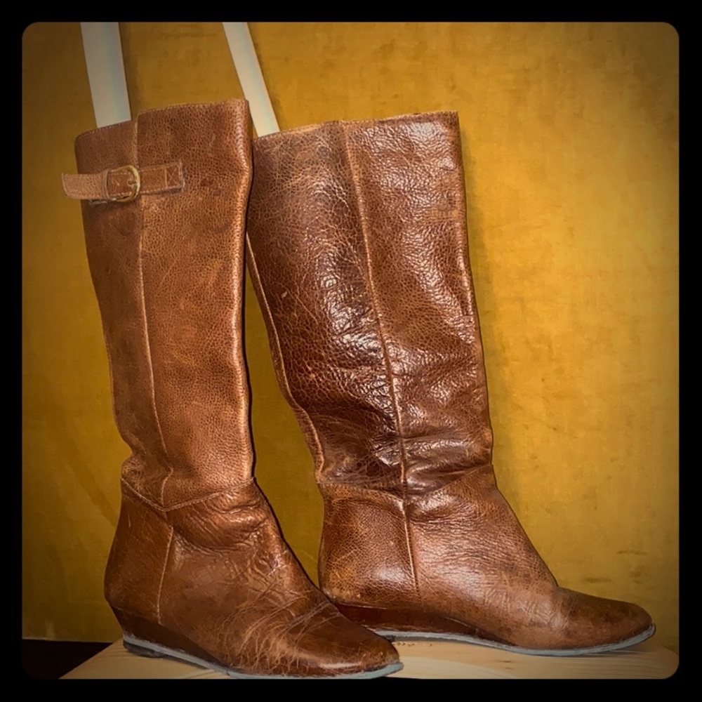 Steve Madden INTYCE COGNAC LEATHER Boots